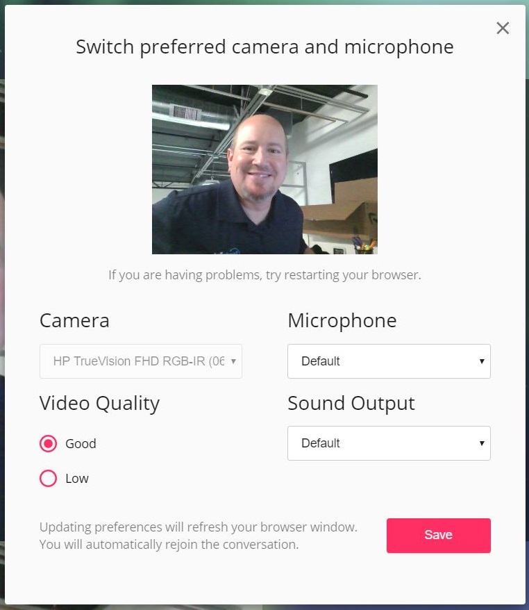 Video Chat Settings